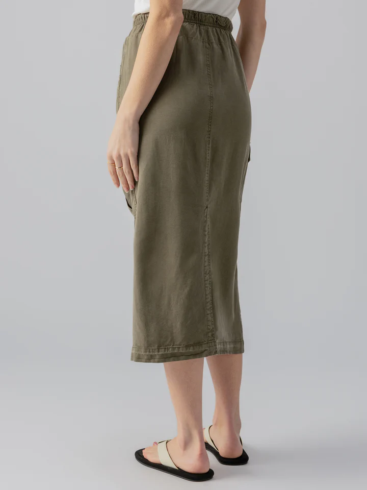 Parachute Semi-High Rise Skirt Burnt Olive - 13 Hub Lane   |  