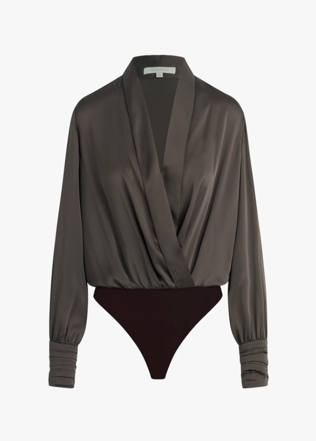 Better Off Bodysuit, Coffee - 13 Hub Lane   |  Blouse Bodysuits