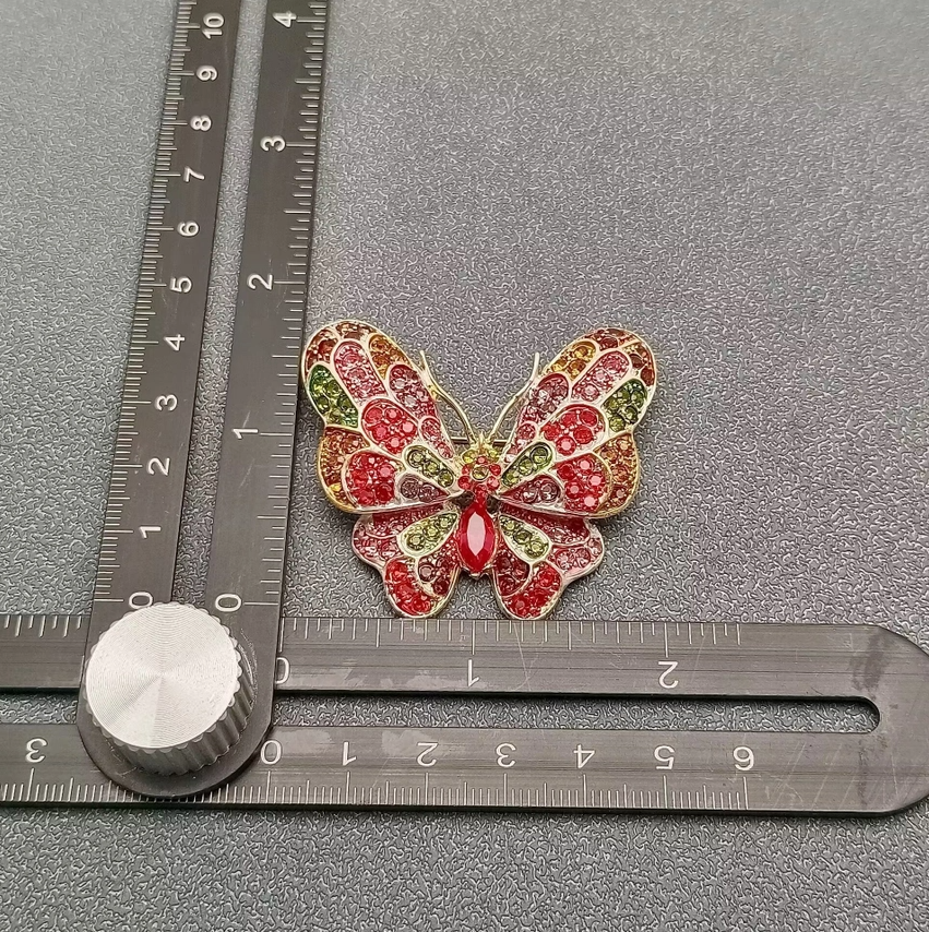 Rhinestone Butterfly Brooch