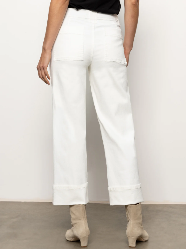 Luna Cuffed Jeans, Bleached White