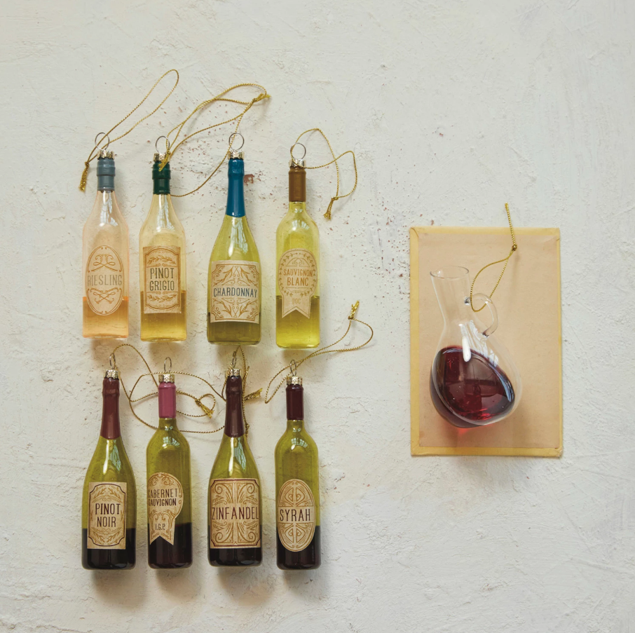 Wine Decanter Glass Ornament  13 Hub Lane