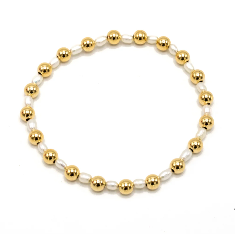 Montauk Pearl Beaded Bracelet - 4mm - 13 Hub Lane   |  Beaded Bracelets