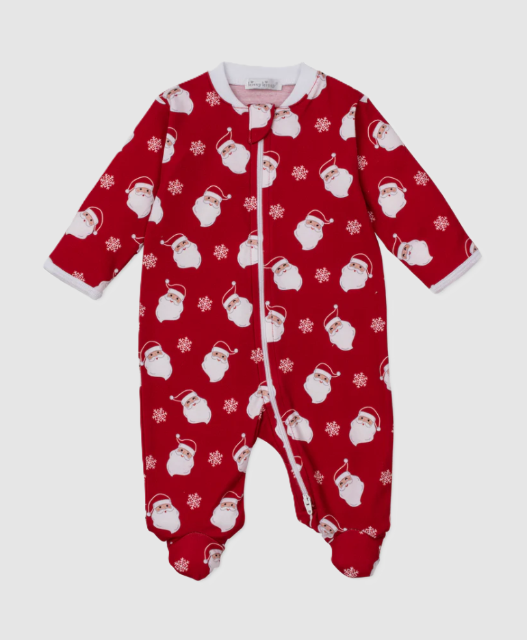 Smiling Santas Zip Footie - 13 Hub Lane   |  Footies