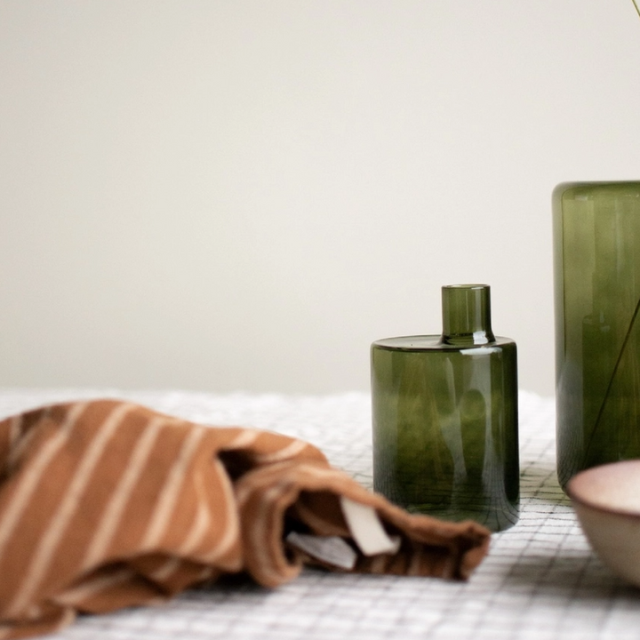 Pipe Vase, Green - 13 Hub Lane   |  Glass Vases