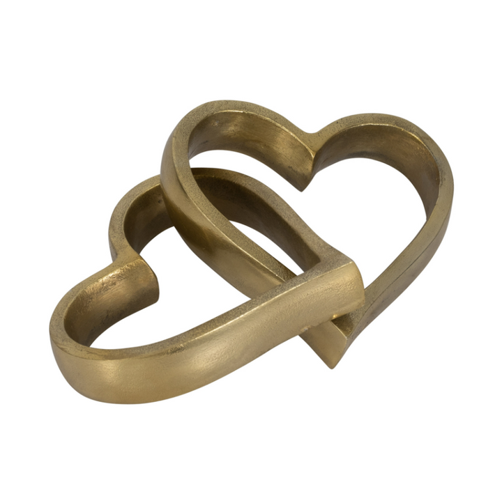 Metal Linked Hearts - 13 Hub Lane   |  Gold Deco