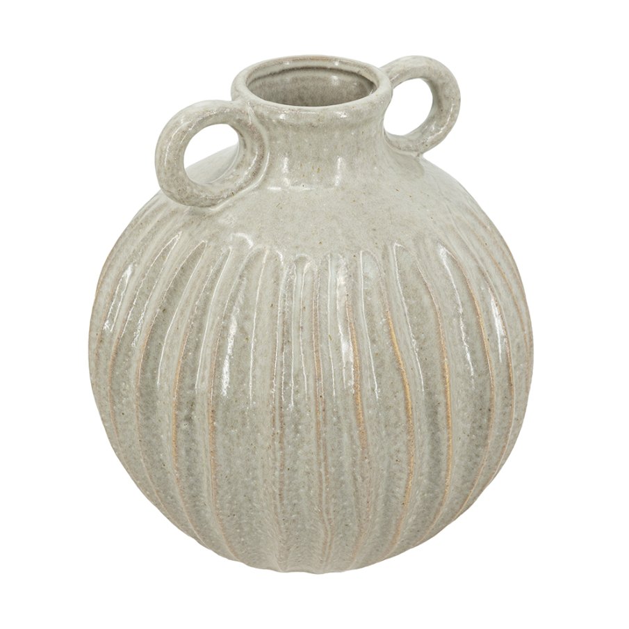 Round Textured Vase w/ Handles - 13 Hub Lane   |  