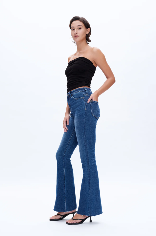 High Rise Flare Jeans, Midnight Thunder - 13 Hub Lane   |  Slim Flare Jeans