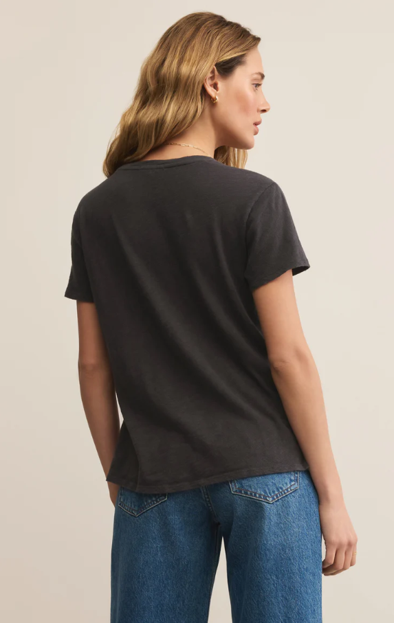 Foundation Premium Slub Tee, Black Sand