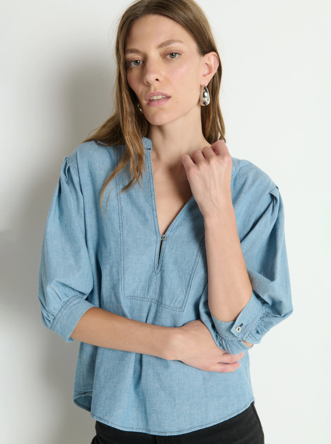 Nation LTD Emmett Top, Chambray - 13 Hub Lane   |  
