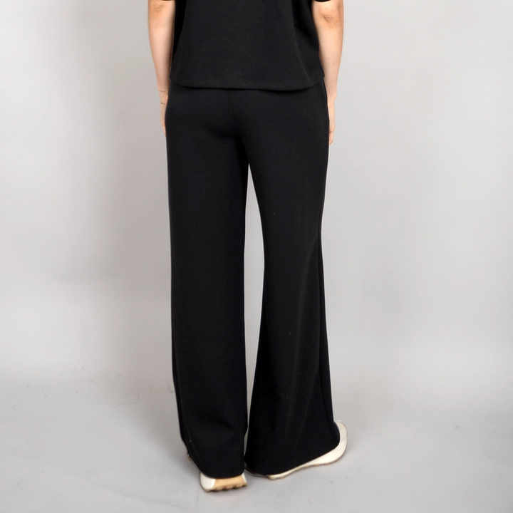 Erika Soft Knit Drawstring Pants, Black