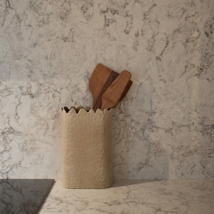 Flowery Vase, Beige - 13 Hub Lane   |  Ceramic Vases