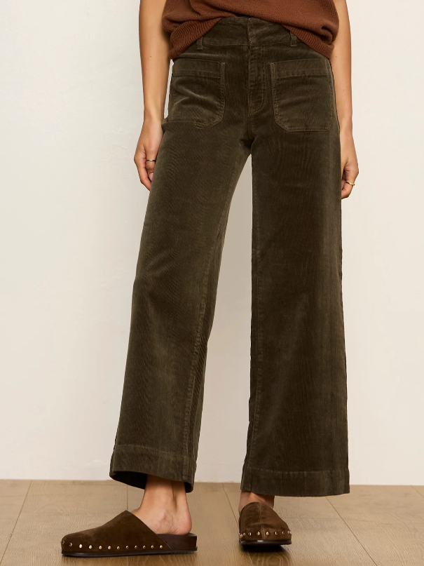 Chelsea Wide Leg Corduroys, Kalamata