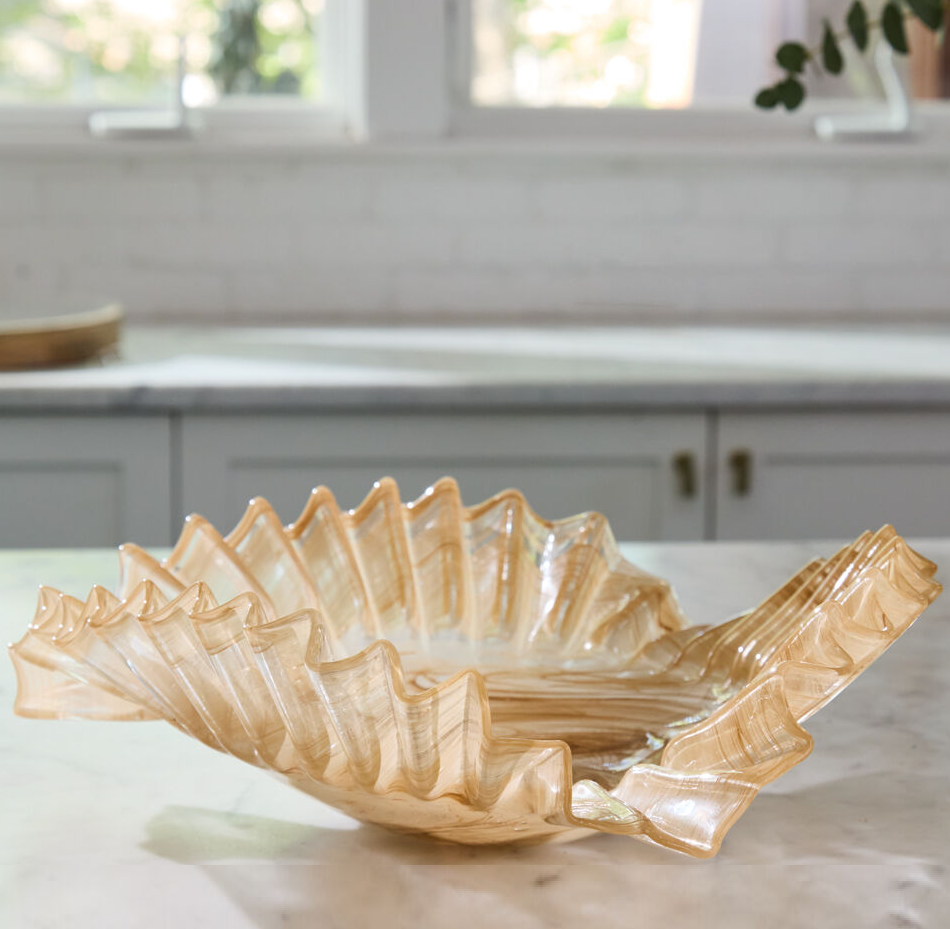 Pleated Glass Bowl - 13 Hub Lane   |  Glass Bowls