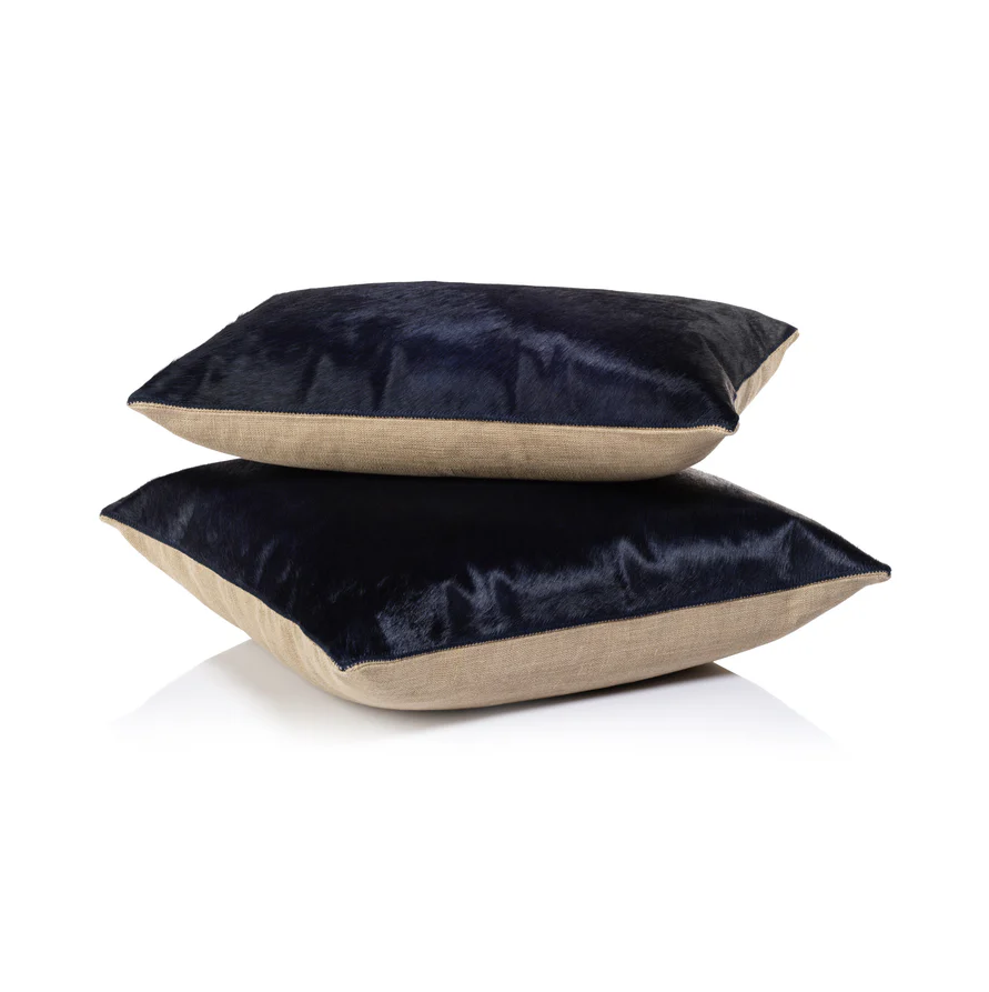 Corviglia Hair-On-Hide Leather Pillow