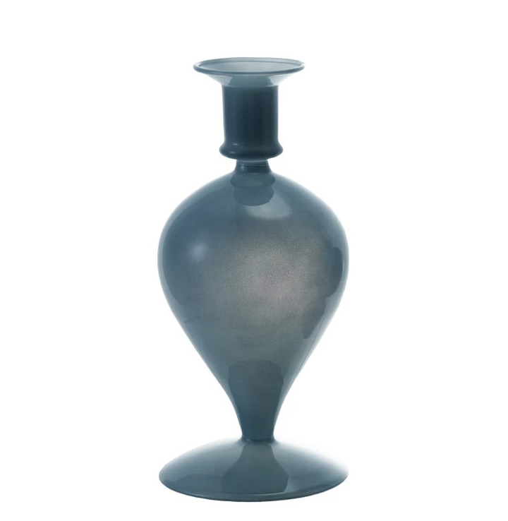 Blown Glass Vase, Opaque Blue - 13 Hub Lane   |  