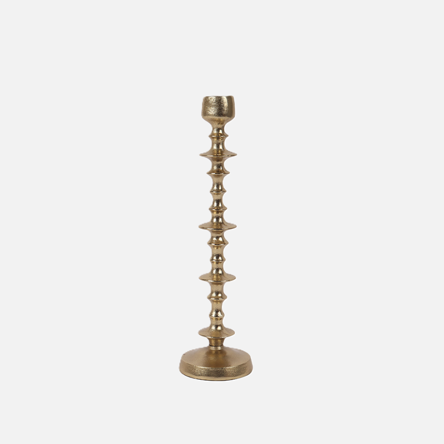 Beaded Candle Holder, Gold - 13 Hub Lane   |  