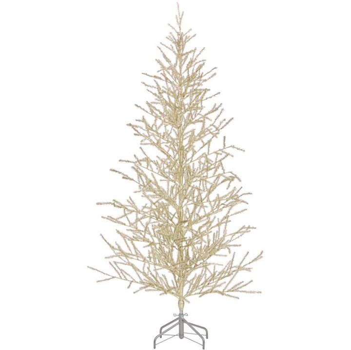 Tinsel Tree w/ Metal Stand, Antique Gold - 13 Hub Lane   |  