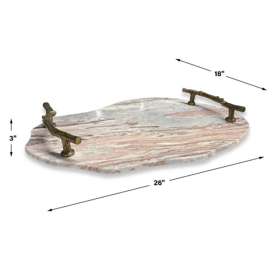 Stone and Twig Indoor-Outdoor Tray - 13 Hub Lane   |  Marble Trays
