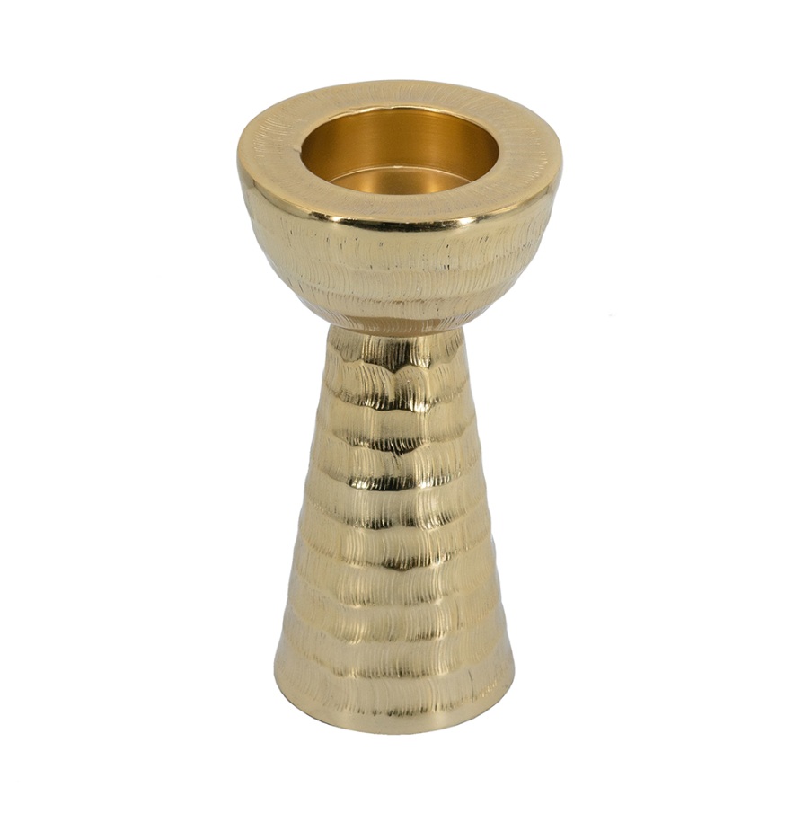 Handmade Gold Candle Holder - 13 Hub Lane   |  