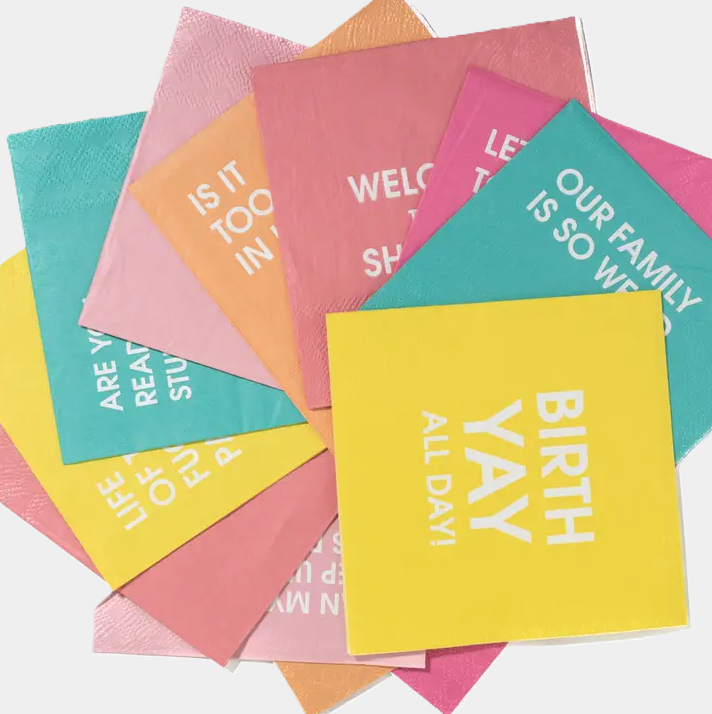 It's A Yes For Me - Cocktail Napkins - 13 Hub Lane   |  Funny Cocktail Napkins