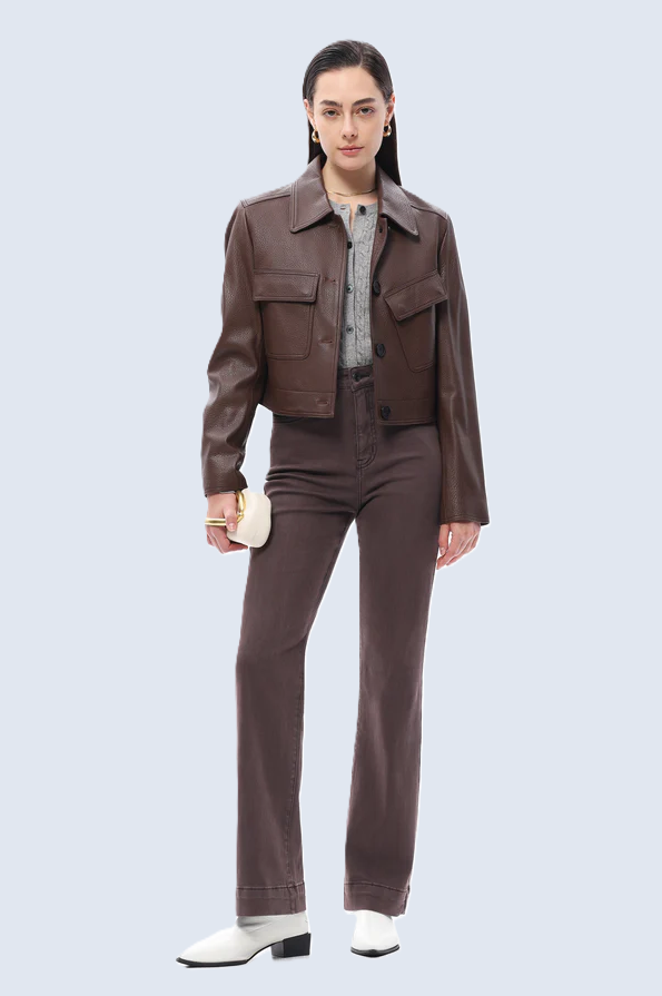 Super High Rise Bootcut Pants, Chocolate - 13 Hub Lane   |  Bootcut Pants
