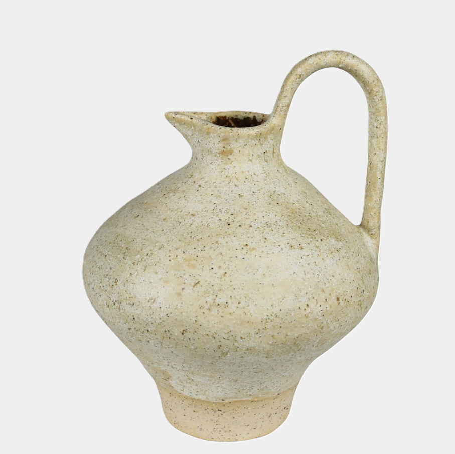 Umbria Ceramic Pitcher w/ Handle, White - 13 Hub Lane   |  