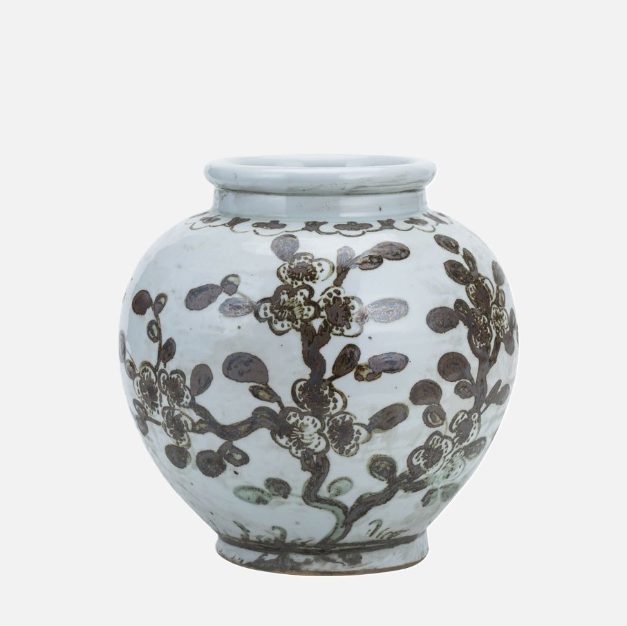 Rusty Brown Jar Plum Blossom - 13 Hub Lane   |  