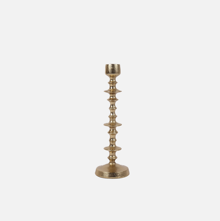 Beaded Candle Holder, Gold - 13 Hub Lane   |  