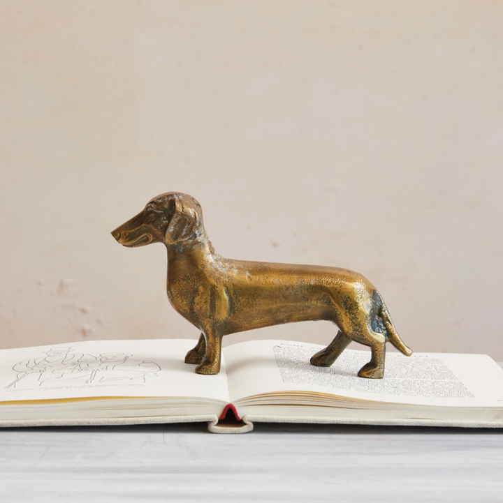 Cast Aluminum Dachshund - 13 Hub Lane   |  Aluminum Sculptures