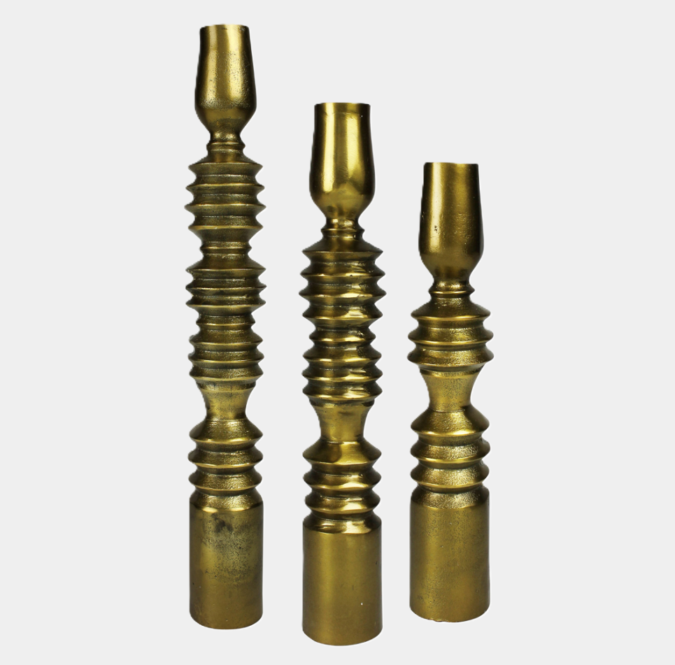 Ornate Taper Holder, Brass - 13 Hub Lane   |  