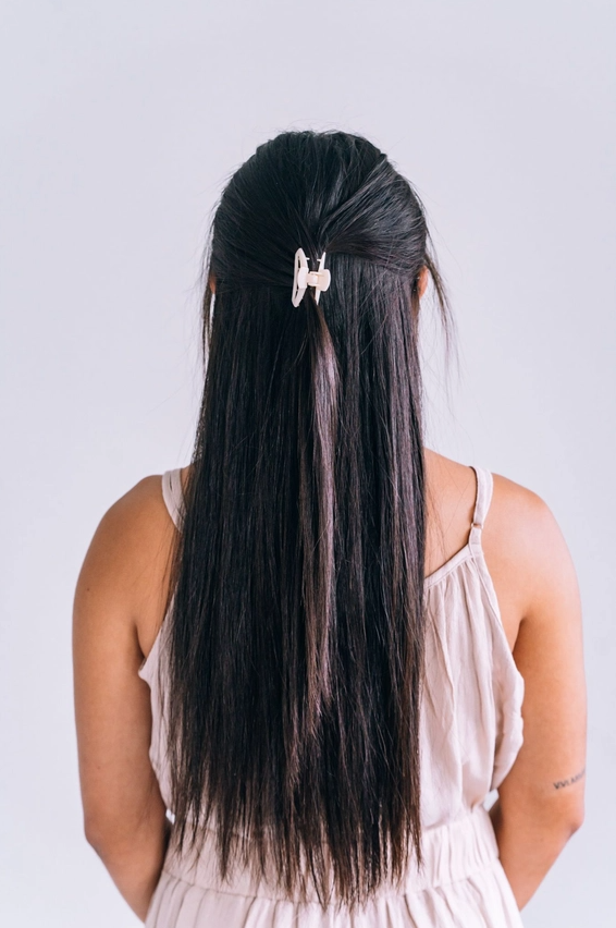 Open Hair Clip, Almond Beige - 13 Hub Lane   |  Claw Clips