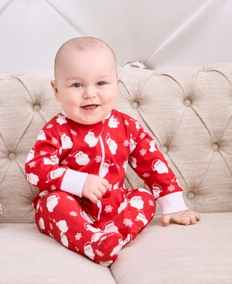 Smiling Santas Zip Footie - 13 Hub Lane   |  Footies