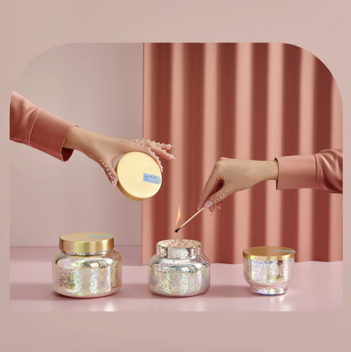 Blue Jean Volcano Mercury Iridescent Signature Jar