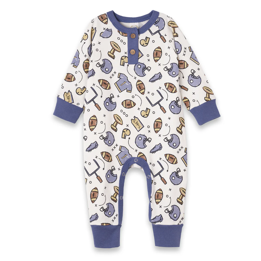 Touchdown Henley Football Romper - 13 Hub Lane   |  Rompers