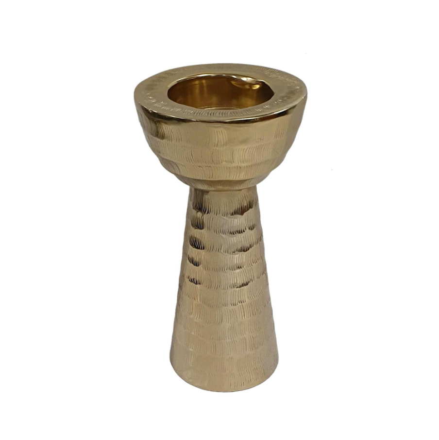 Handmade Gold Candle Holder - 13 Hub Lane   |  