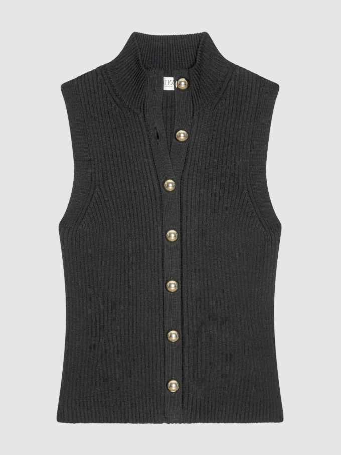 Nation LTD Ira Sweater Vest, Jet Black - 13 Hub Lane   |  Sweater Vests
