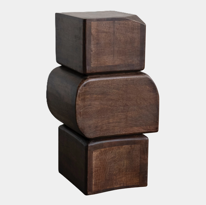 Mango Wood Stacked Table/Stool