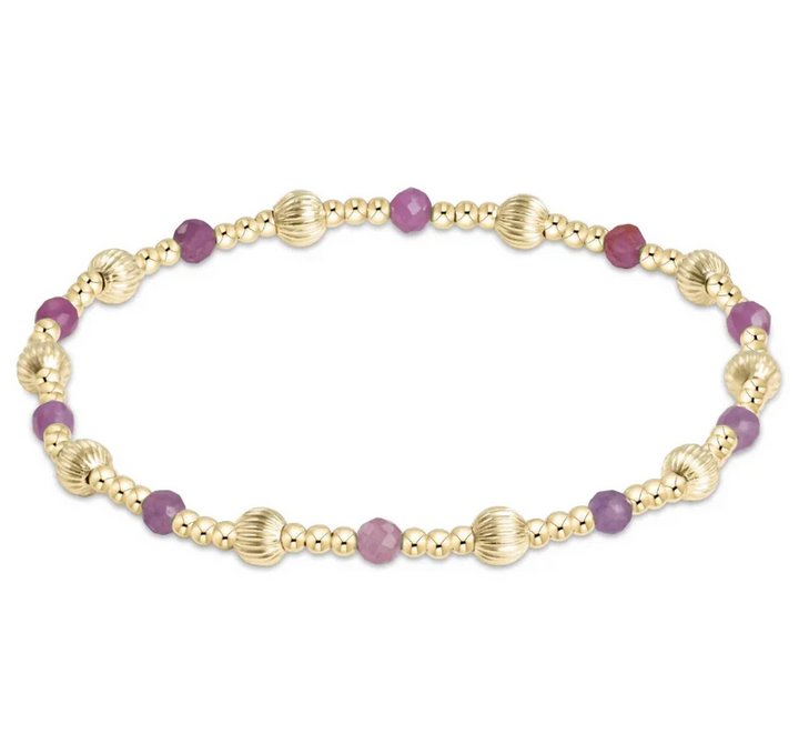 enewton Dignity Sincerity Pattern 4mm Bead Bracelet - Ruby