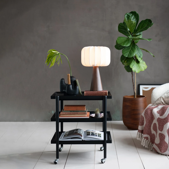 Rubberwood 3-Tier Bar Cart on Casters - 13 Hub Lane   |  Bar Carts