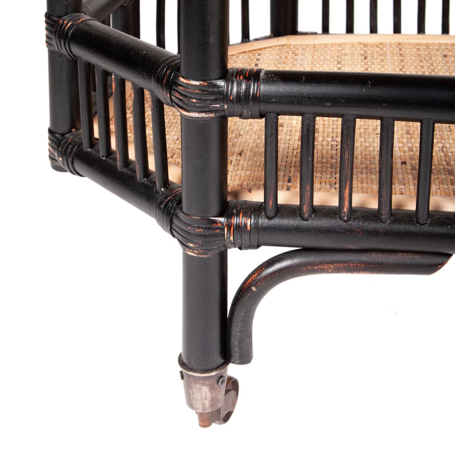 Wren Rattan Bar Cart