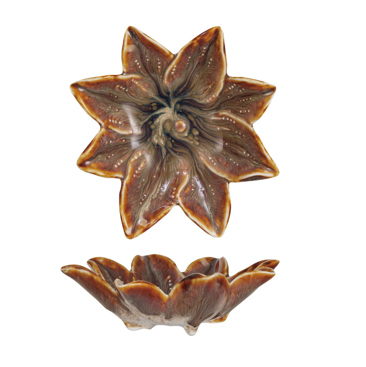 Stoneware Flower Plate