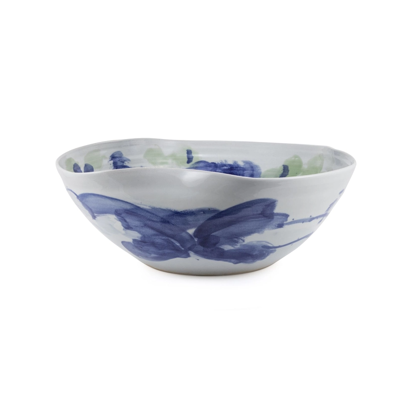 Swirl Bowl Blue Water Village