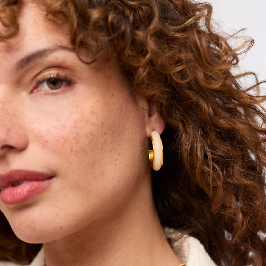 Julie Vos Carnaby Hoop, Tortoise Shell - 13 Hub Lane   |  Hoops