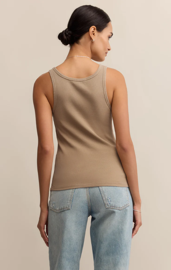 Classic Scoop Rib Tank, Desert Tan - 13 Hub Lane   |  Scoop Neck Tanks