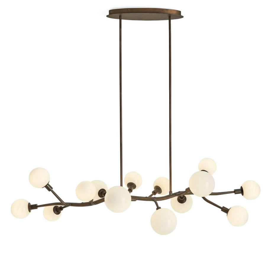 Meandering 14-Light Pendant, Bronze - 13 Hub Lane   |  Pendants
