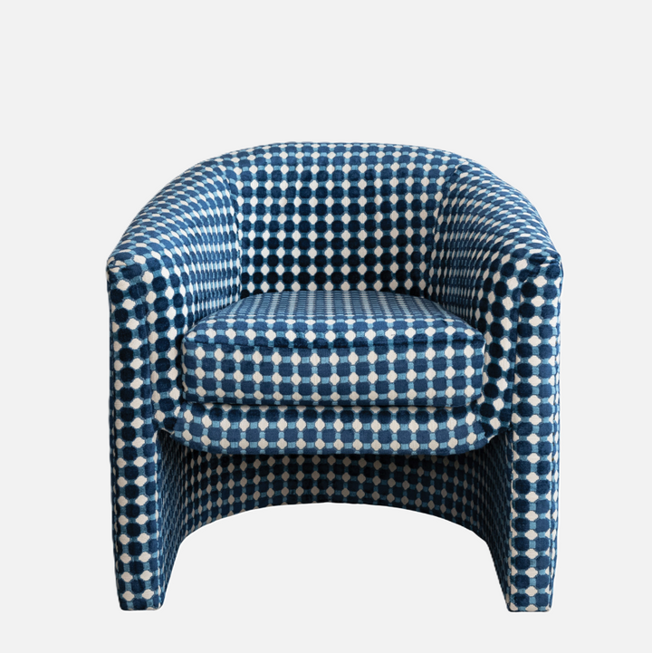 Dotted Burnout Velvet Chair w/ Nailheads
