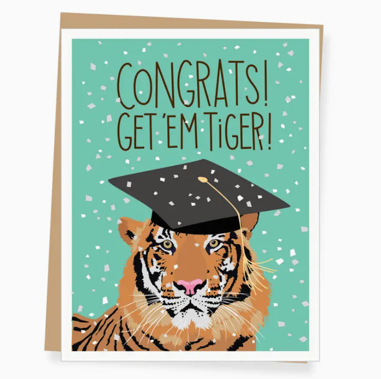 Get 'Em Tiger Graduation Card - 13 Hub Lane   |  