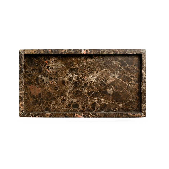Brown Emperador Tank Tray - 13 Hub Lane   |  Marble Trays