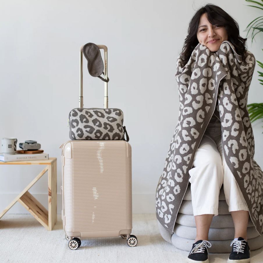 Travel Blanket Leopard Print
