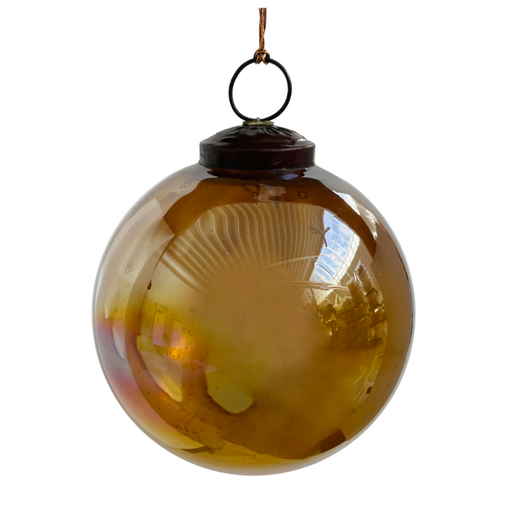 Dark Gold Luster Glass Ball